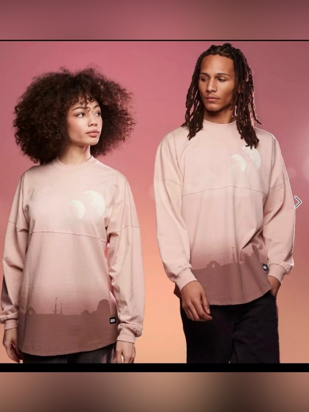 Disney Long Sleeve Graphic Top in Blush Pink